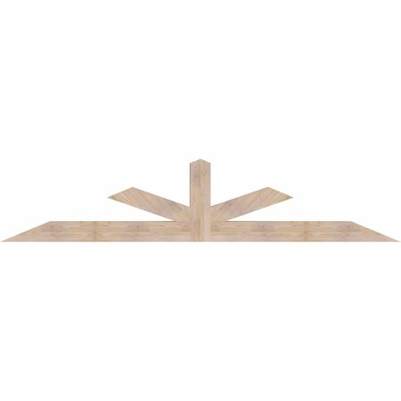 Ekena Millwork Saratoga Smooth Timber Gable Bracket, Douglas Fir, 108"W x 22"H x 5 1/2"D x 5 1/2"F, 5/12 Pitch GBW108X22X0606SAR00SDF